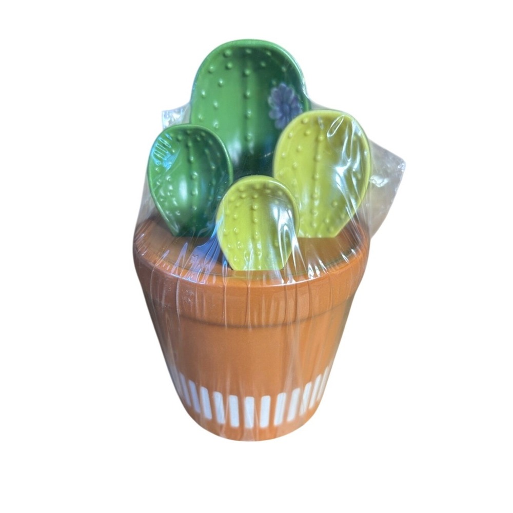 The Big One® 5-pc. Cactus Measuring Spoon Set in Terracotta & Green GIFT NEW